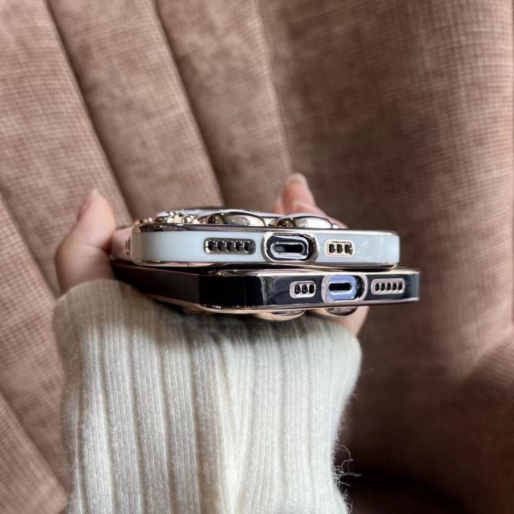 For Samsung Galaxy A34 5G Electroplating Astronaut Holder Phone Case(White) - Galaxy Phone Cases by PMC TechLife | Online Shopping South Africa | PMC TechLife