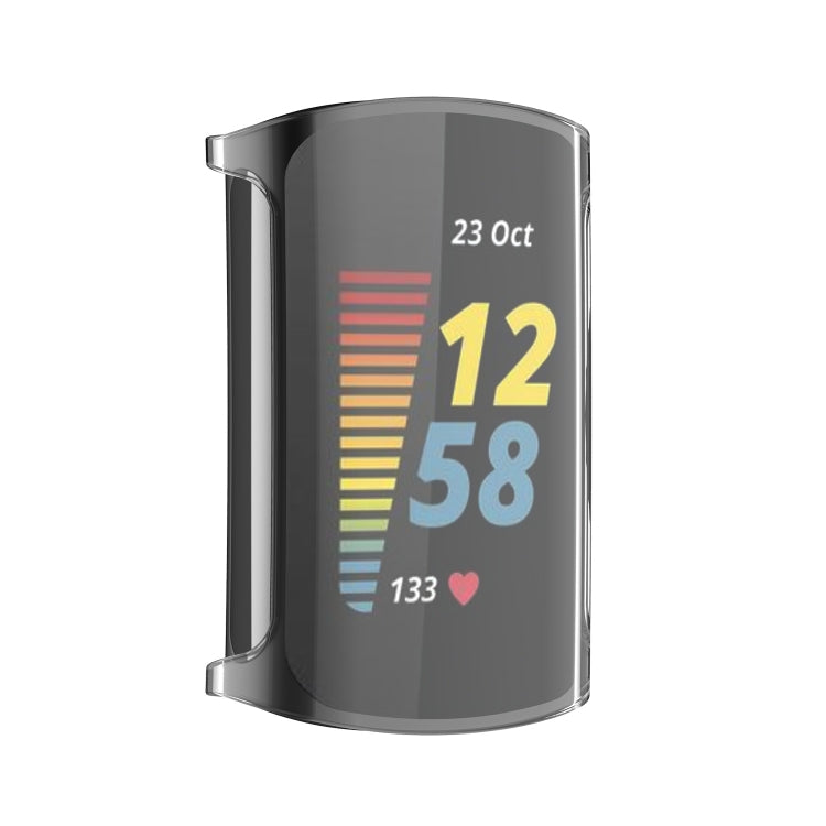 For Fitbit Charge 6 / 5 TPU Shell + Film Integrated Watch Protective Case(Transparent) - Watch Cases by PMC TechLife | Online Shopping South Africa | PMC TechLife | Buy Now Pay Later Mobicred