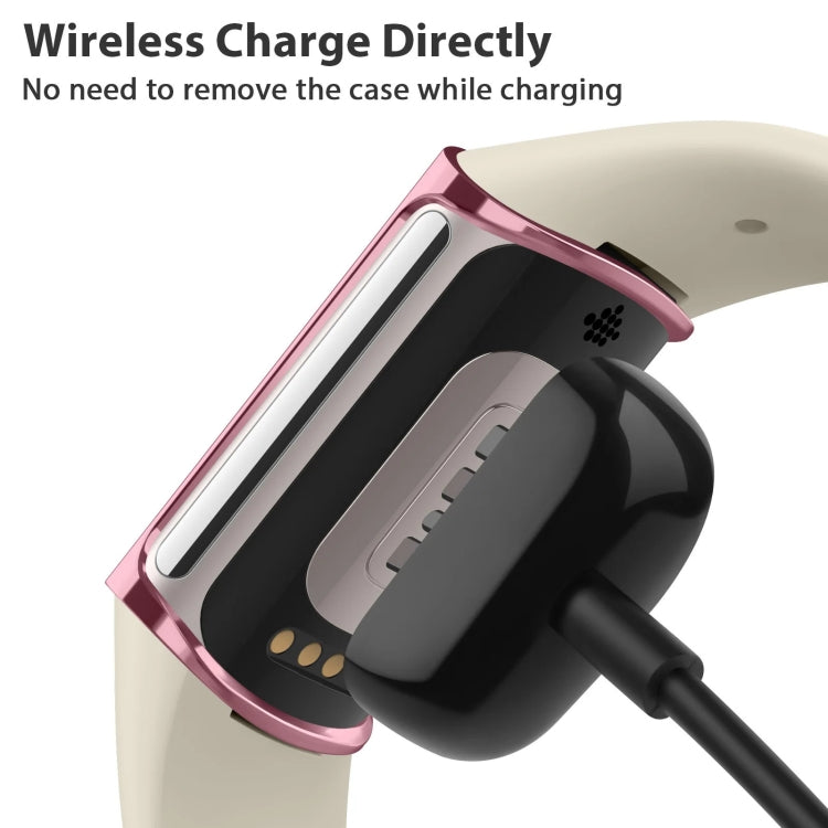 For Fitbit Charge 6 / 5 TPU Shell + Film Integrated Watch Protective Case(Transparent) - Watch Cases by PMC TechLife | Online Shopping South Africa | PMC TechLife | Buy Now Pay Later Mobicred