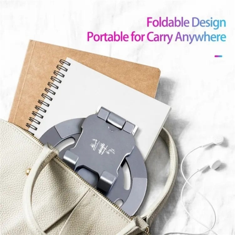 G60 Portable Folding 360-Degree Rotating Desktop Phone Tablet Holder(Black) - Stand by PMC TechLife | Online Shopping South Africa | PMC TechLife | Buy Now Pay Later Mobicred