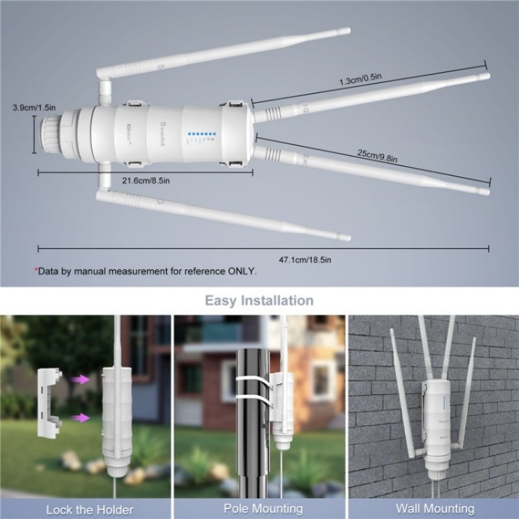 WAVLINK WN572HE4D AC1200 4G LTE WiFi Dual Band 4 Detachable Antennas Router, Plug:EU Plug - free shipping - PMC TechLife - Order now!