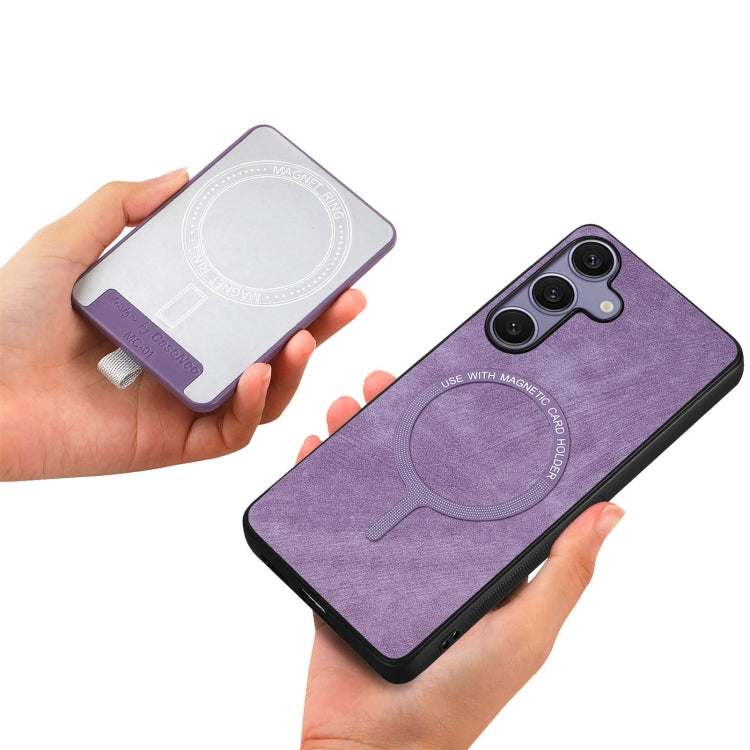 For Samsung Galaxy S25 Ultra 5G Retro Splitable Magnetic Card Bag Leather Phone Case(Purple) - Galaxy Phone Cases by PMC Jewellery | Online Shopping South Africa | PMC Jewellery | Buy Now Pay Later Mobicred