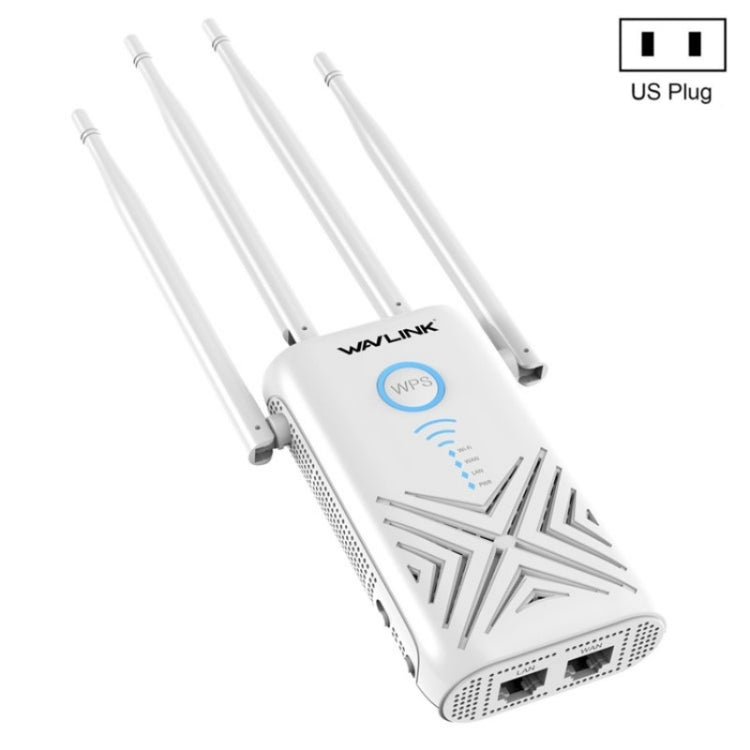 WAVLINK WN579X3 With 5dBi Antennas AC1200 Wireless Router 2.4G / 5G Dual Band WiFi Repeater, Plug:US Plug - free shipping - PMC Jewellery - Order now!