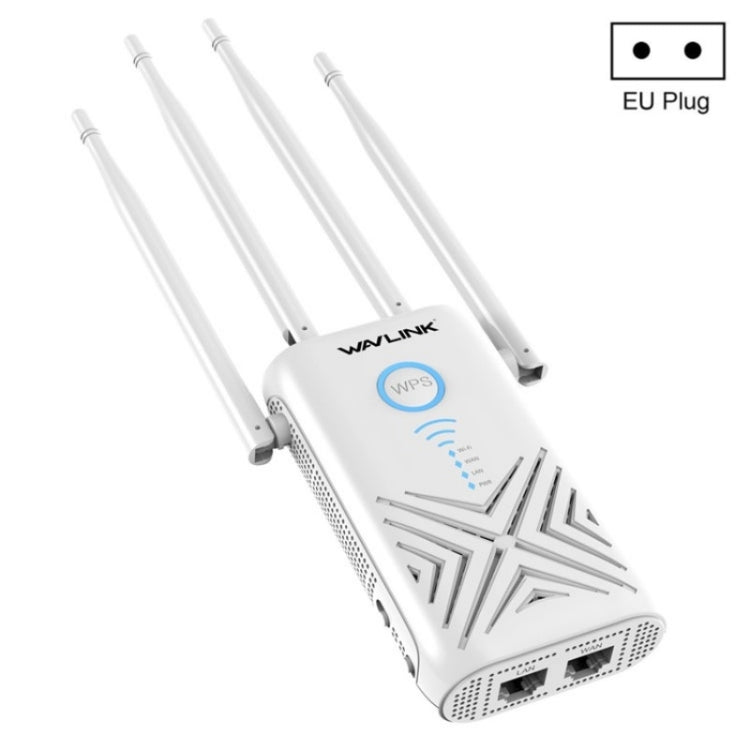 WAVLINK WN579X3 With 5dBi Antennas AC1200 Wireless Router 2.4G / 5G Dual Band WiFi Repeater, Plug:EU Plug - free shipping - PMC Jewellery - Order now!