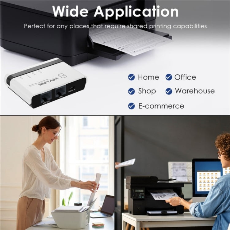 WAVLINK NU516U1 USB2.0 Wireless Printer Server With 10 / 100Mbps LAN / Bridge WiFi(AU Plug) - Printer Accessories by WAVLINK | Online Shopping South Africa | PMC TechLife | Buy Now Pay Later Mobicred