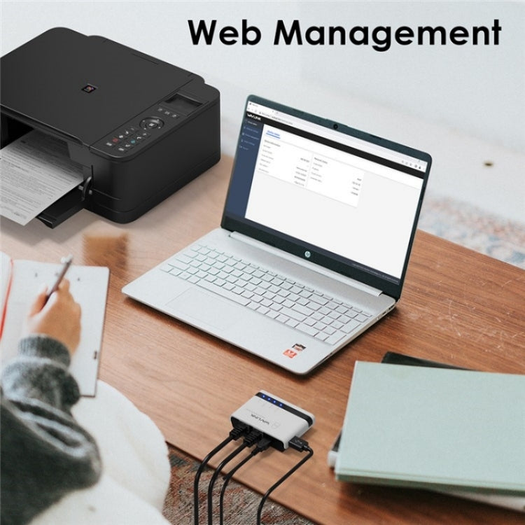 WAVLINK NU516U1 USB2.0 Wireless Printer Server With 10 / 100Mbps LAN / Bridge WiFi(UK Plug) - Printer Accessories by WAVLINK | Online Shopping South Africa | PMC TechLife | Buy Now Pay Later Mobicred