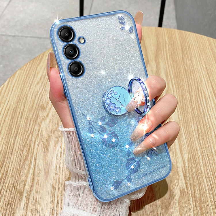 For Samsung Galaxy S25 Ultra 5G Gradient Glitter Immortal Flower Ring All-inclusive Phone Case(Purple) - free shipping - PMC Jewellery - Order now!
