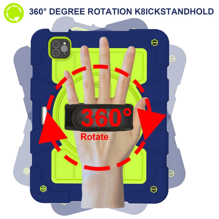 For iPad Pro 11 2024 Silicone Hybrid PC Shockproof Tablet Case with Shoulder Strap(Tibetan Turquoise) - free shipping - PMC TechLife - Order now!