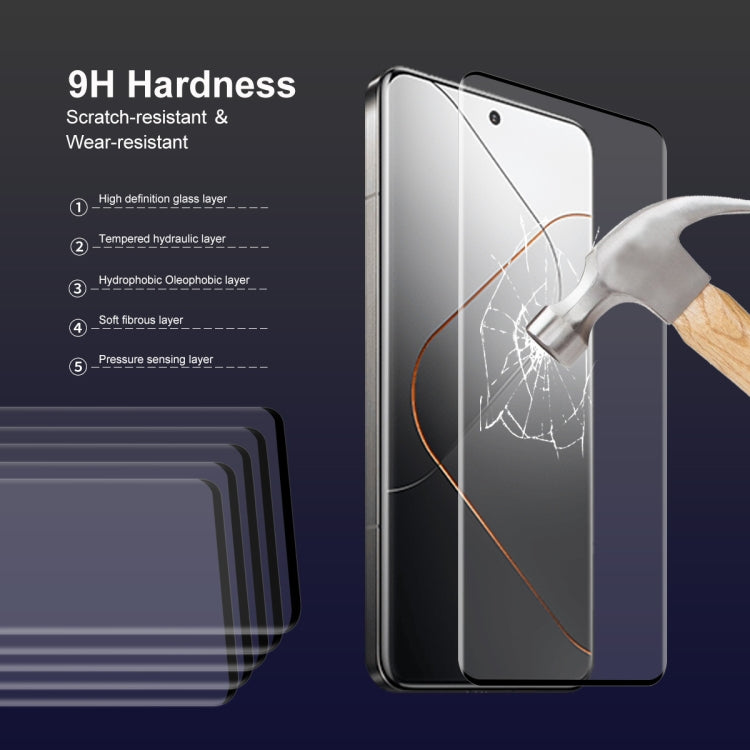 For Xiaomi 14 Pro 5pcs ENKAY Hat-Prince Heat Bending Full Side Glue Tempered Glass Film - free shipping - PMC Jewellery - Order now!