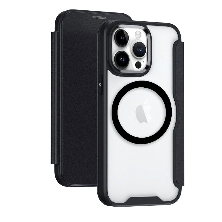 For iPhone 16 Pro RFID Blocking Adsorption Flip MagSafe Leather Phone Case(Black) - iPhone 16 Pro Cases by PMC TechLife | Online Shopping South Africa | PMC TechLife | Buy Now Pay Later Mobicred