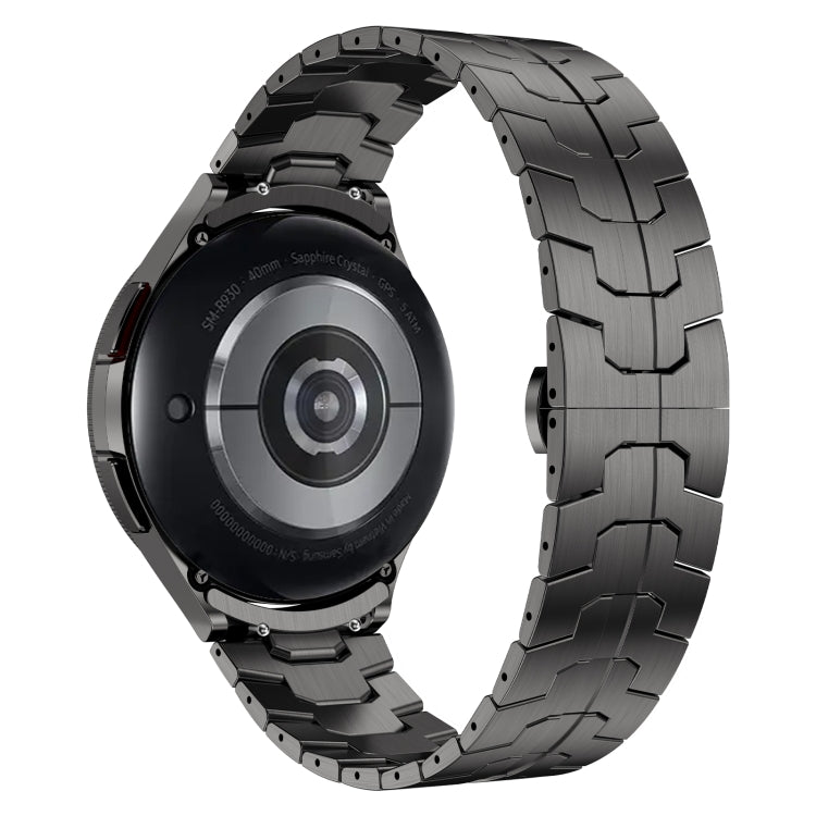 For Samsung Galaxy Watch6 Classic 43 / 47mm Lron Man Curved Connection Stainless Steel Watch Band(Gray) - Watch Bands by PMC TechLife | Online Shopping South Africa | PMC TechLife
