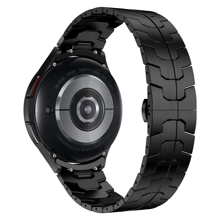 For Samsung Galaxy Watch 5 Pro Lron Man Curved Connection Stainless Steel Watch Band(Black) - Watch Bands by PMC TechLife | Online Shopping South Africa | PMC TechLife | Buy Now Pay Later Mobicred