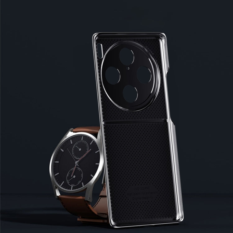 For vivo X100 Pro Electroplating Plain-leather All-inclusive Shockproof Phone Case(Blue) - free shipping - PMC TechLife - Order now!