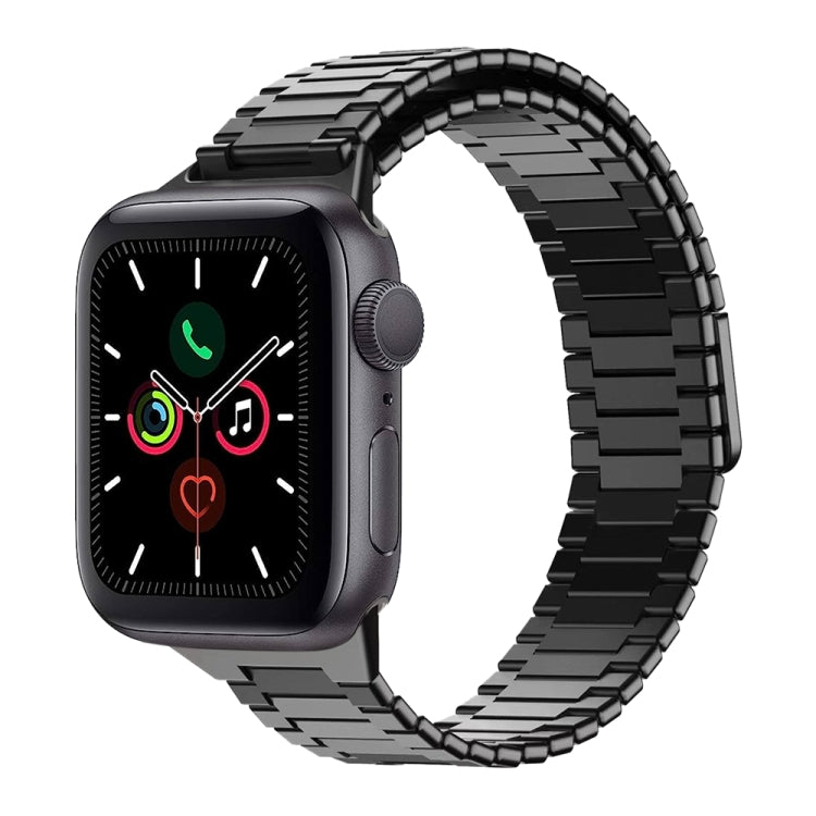 For Apple Watch Series 5 44mm Bamboo Magnetic Stainless Steel Metal Watch Strap(Black) - free shipping - PMC TechLife - Order now!