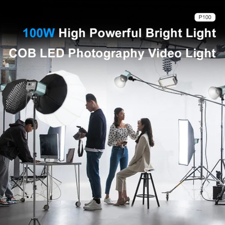 VLOGLITE P100 Professional Photography Video Fill Light 100W High Powerful Bright COB LED Light, Plug:US Plug - free shipping - PMC TechLife - Order now!