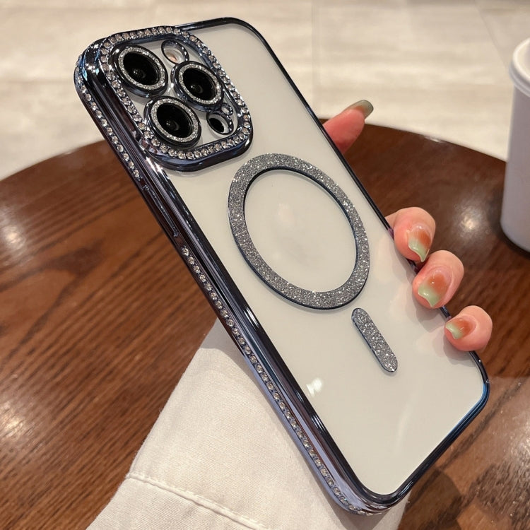For iPhone 13 Pro Max Diamond Plated MagSafe TPU Phone Case(Blue) - free shipping - PMC TechLife - Order now!