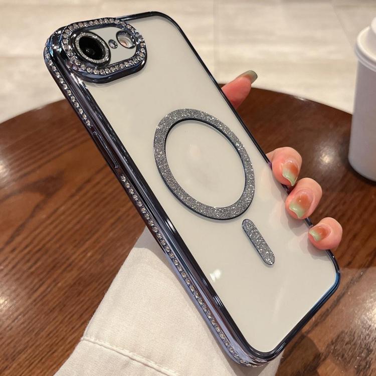 For iPhone 16e Diamond Plated MagSafe TPU Phone Case(Blue) - iPhone 16e Cases by PMC TechLife | Online Shopping South Africa | PMC TechLife | Buy Now Pay Later Mobicred