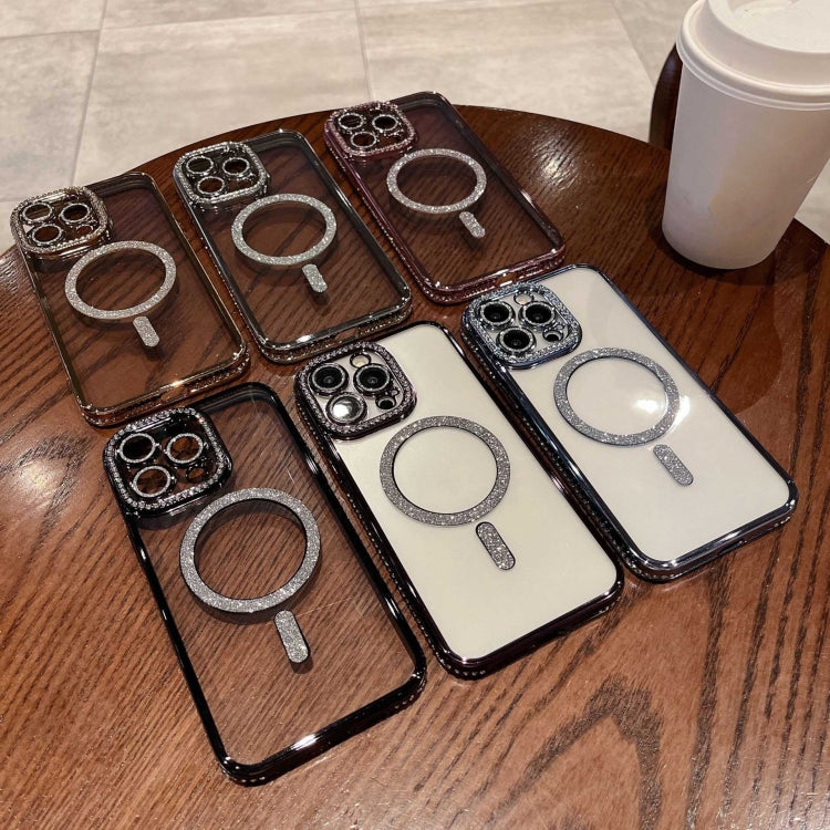 For iPhone 16e Diamond Plated MagSafe TPU Phone Case(Black) - iPhone 16e Cases by PMC TechLife | Online Shopping South Africa | PMC TechLife | Buy Now Pay Later Mobicred