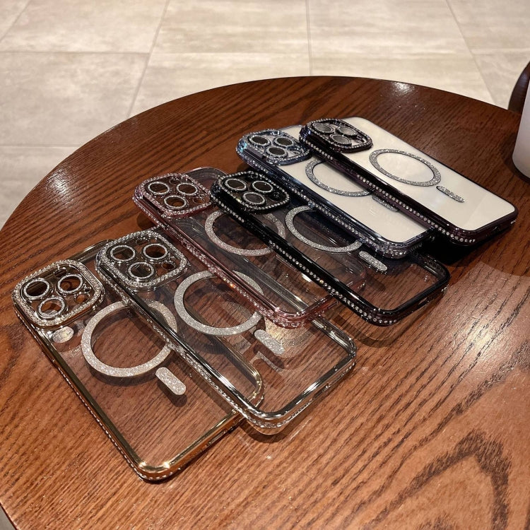 For iPhone 16 Pro Max Diamond Plated MagSafe TPU Phone Case(Purple) - iPhone 16 Pro Max Cases by PMC TechLife | Online Shopping South Africa | PMC TechLife | Buy Now Pay Later Mobicred