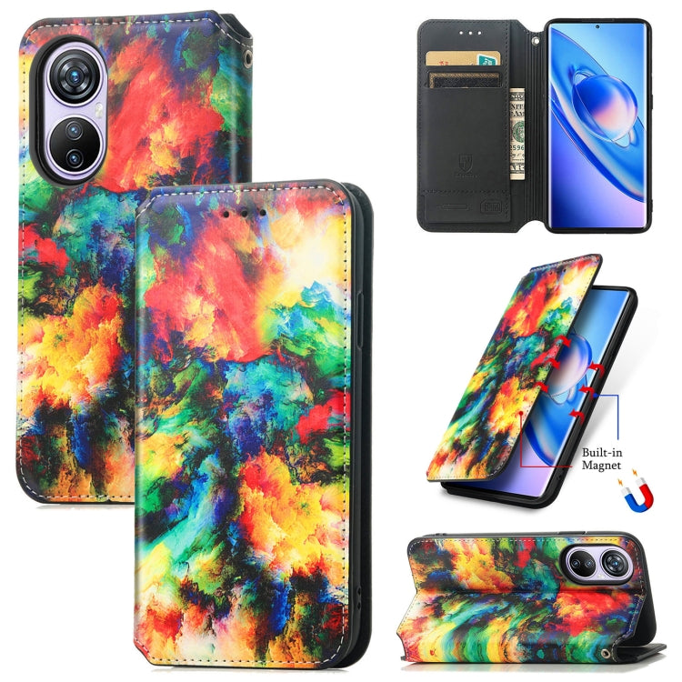 For Blackview A200 Pro CaseNeo Colorful Magnetic Leather Phone Case(Colorful Cloud) - free shipping - PMC TechLife - Order now!