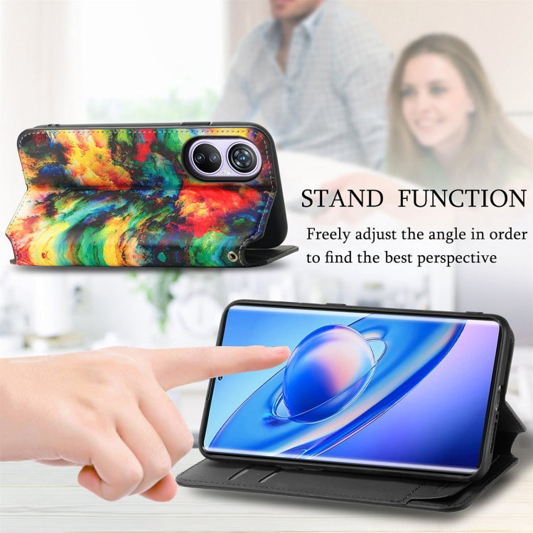 For Blackview A200 Pro CaseNeo Colorful Magnetic Leather Phone Case(Colorful Cloud) - free shipping - PMC TechLife - Order now!