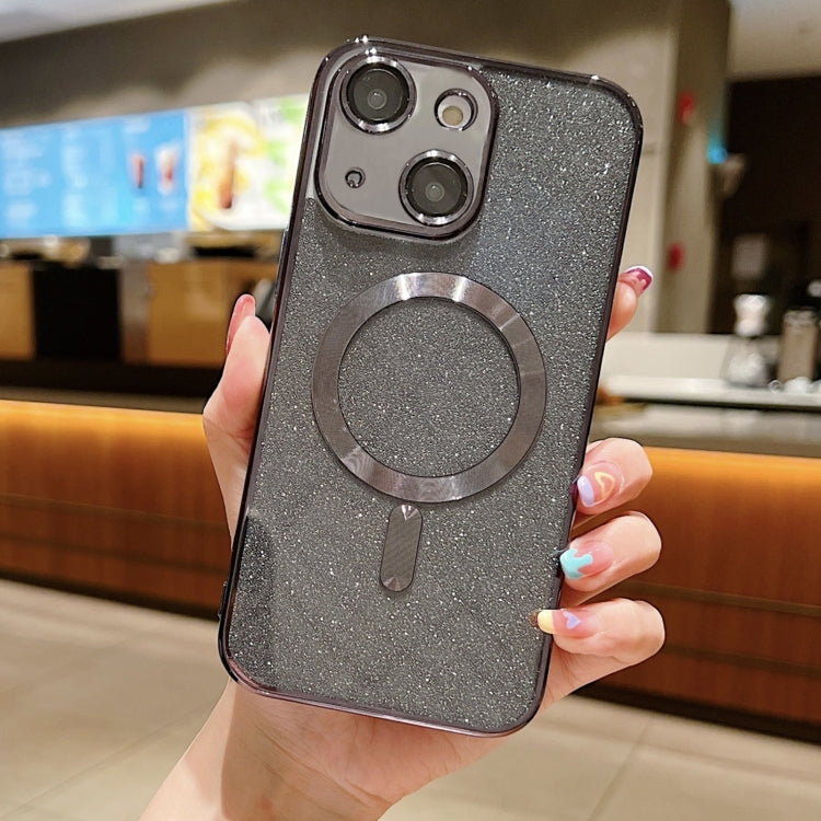 For iPhone 15 Plus MagSafe Glitter Electroplating TPU Phone Case(Black) - iPhone 15 Plus Cases by PMC TechLife | Online Shopping South Africa | PMC TechLife