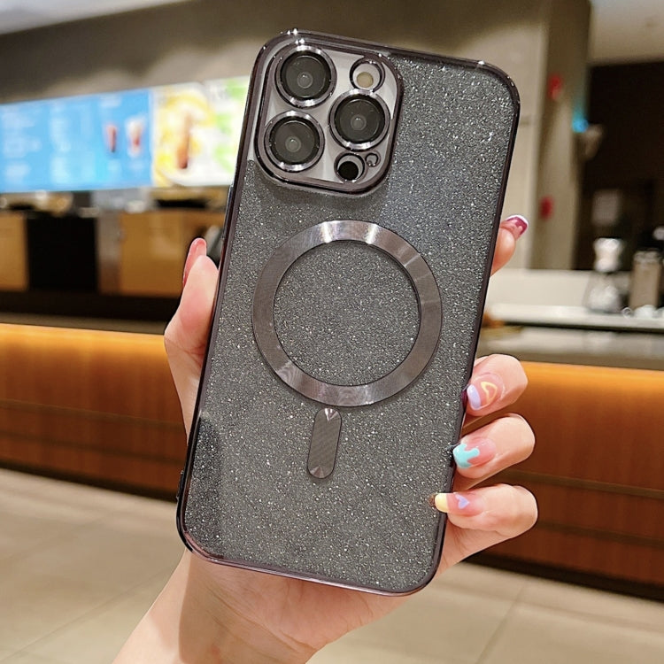 For iPhone 13 Pro Max MagSafe Glitter Electroplating TPU Phone Case(Black) - iPhone 13 Pro Max Cases by PMC TechLife | Online Shopping South Africa | PMC TechLife