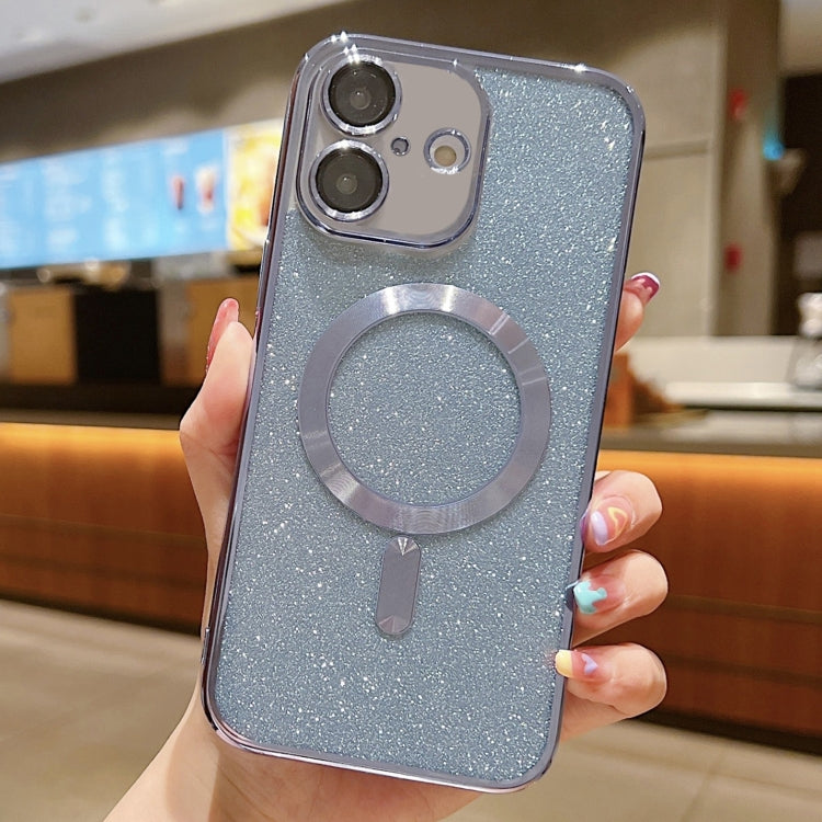 For iPhone 16 Plus Glitter Electroplating MagSafe TPU Phone Case(Blue) - free shipping - PMC TechLife - Order now!