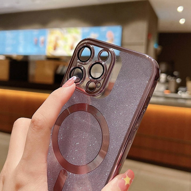 For iPhone 16 Plus Glitter Electroplating MagSafe TPU Phone Case(Rose  Gold) - iPhone 16 Plus Cases by PMC TechLife | Online Shopping South Africa | PMC TechLife | Buy Now Pay Later Mobicred