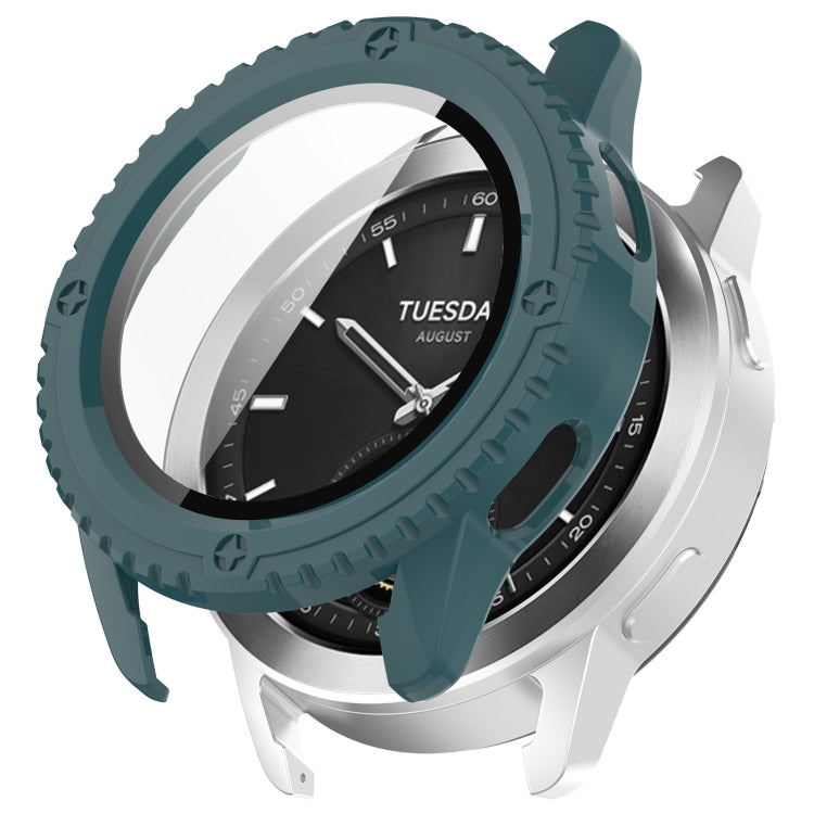 For Xiaomi Watch S3 PC + Tempered Film Integrated Watch Protective Case(Green) - Watch Cases by PMC TechLife | Online Shopping South Africa | PMC TechLife | Buy Now Pay Later Mobicred