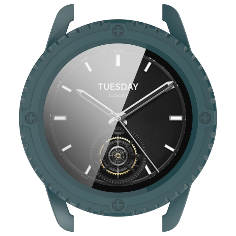 For Xiaomi Watch S3 PC + Tempered Film Integrated Watch Protective Case(Green) - Watch Cases by PMC TechLife | Online Shopping South Africa | PMC TechLife | Buy Now Pay Later Mobicred