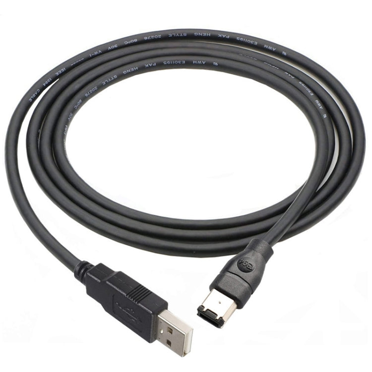 JUNSUNMAY Firewire IEEE 1394 6 Pin Male to USB 2.0 Male Adaptor Convertor Cable Cord, Length:3m - free shipping - PMC Jewellery - Order now!