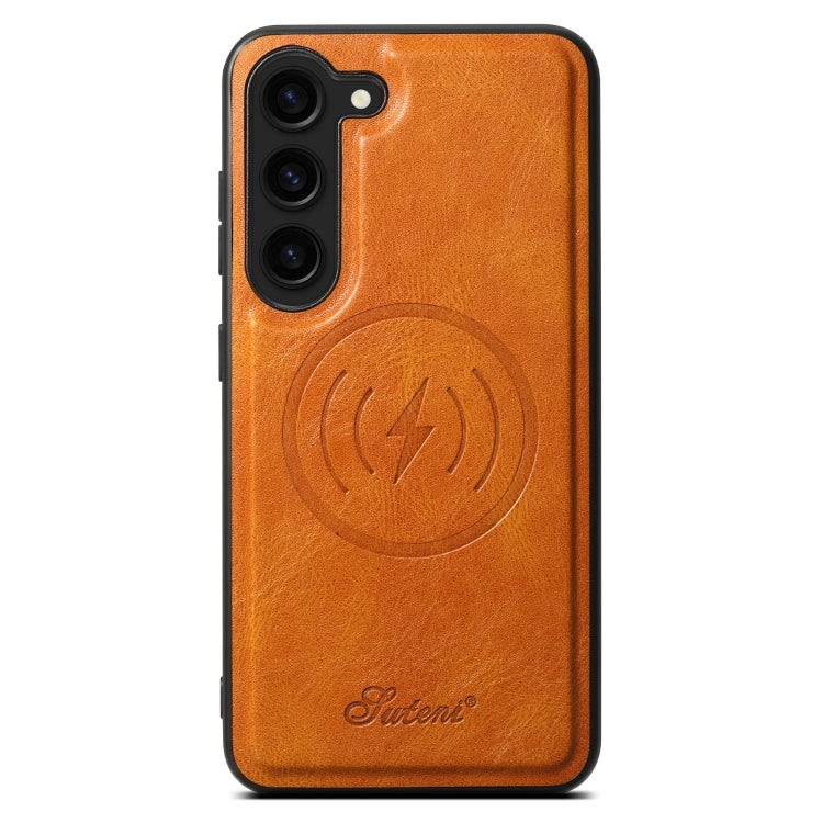 For Samsung Galaxy S23+ 5G Suteni H15  Oil Eax Leather Detachable Wallet Back Phone Case(Khaki) - free shipping - PMC TechLife - Order now!
