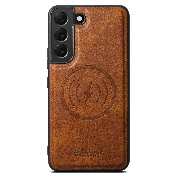 For Samsung Galaxy S22+ 5G Suteni H15  Oil Eax Leather Detachable Wallet Back Phone Case(Brown) - free shipping - PMC TechLife - Order now!