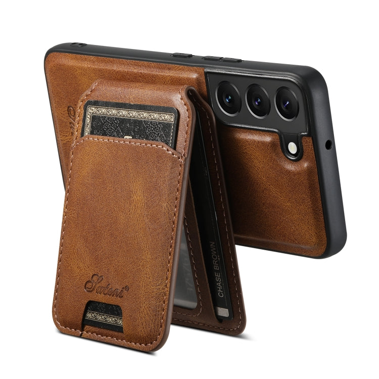 For Samsung Galaxy S22+ 5G Suteni H15  Oil Eax Leather Detachable Wallet Back Phone Case(Red) - Galaxy S22 5G Cases by Suteni | Online Shopping South Africa | PMC TechLife | Buy Now Pay Later Mobicred