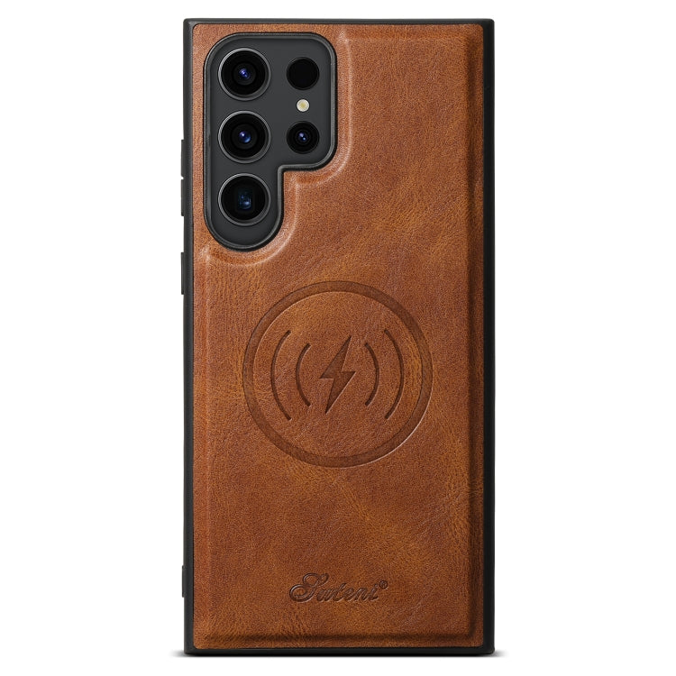 For Samsung Galaxy S24 Ultra 5G Suteni H15  Oil Eax Leather Detachable Wallet Back Phone Case(Brown) - free shipping - PMC Jewellery - Order now!