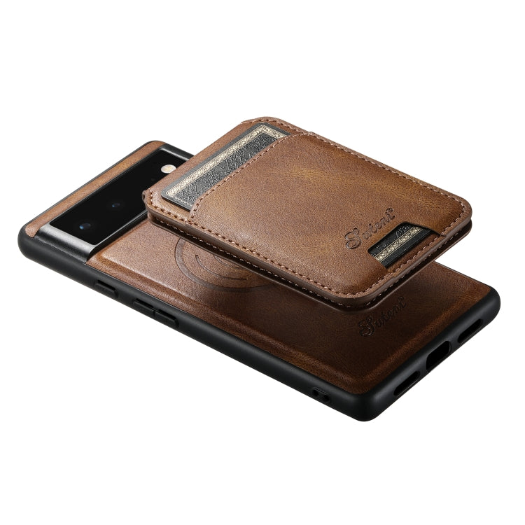 For Google Pixel 6 Pro Suteni H15 Oil Eax Leather Detachable Wallet Back Phone Case(Red) - free shipping - PMC Jewellery - Order now!