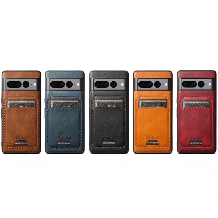For Google Pixel 8 Pro Suteni H15 Oil Eax Leather Detachable Wallet Back Phone Case(Red) - Google Cases by Suteni | Online Shopping South Africa | PMC Jewellery | Buy Now Pay Later Mobicred