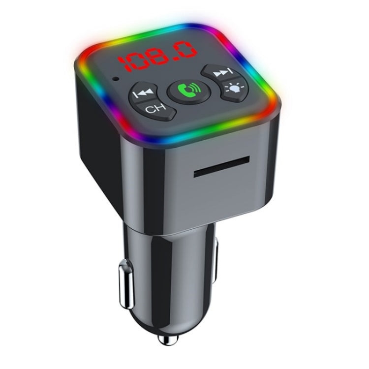 Colorful light Car Hands-free Call Bluetooth Receiver Support U Disk MP3 Player - Bluetooth Car Kits by PMC TechLife | Online Shopping South Africa | PMC TechLife | Buy Now Pay Later Mobicred