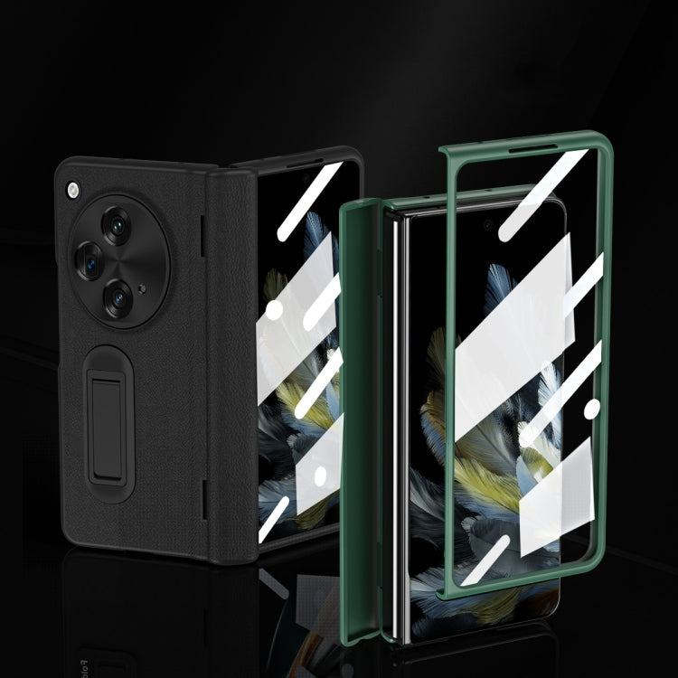 For OPPO Find N3 Integrated Folding Hinge Leather Phone Case with Pen(Brown) - Find N3 Cases by PMC TechLife | Online Shopping South Africa | PMC TechLife | Buy Now Pay Later Mobicred