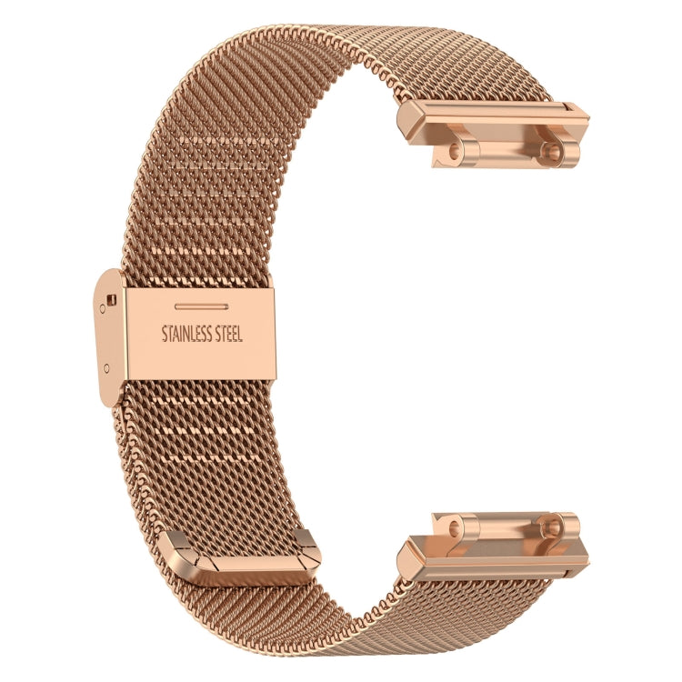 For Amazfit Active Edge A2212 Milan Mesh Single Buckle Watch Band(Rose Gold) - free shipping - PMC TechLife - Order now!