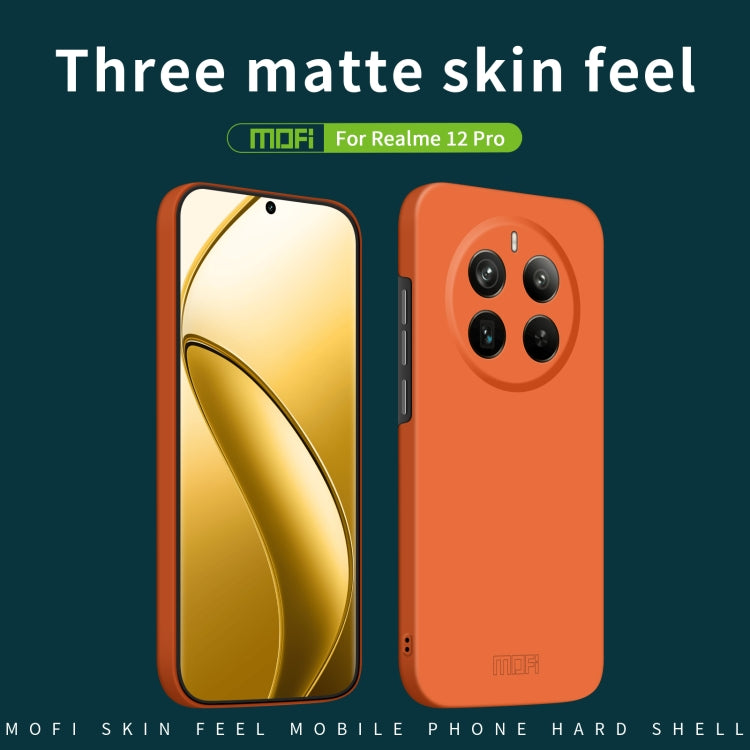 For Realme 12 Pro / 12 Pro+ MOFI Qin Series Skin Feel All-inclusive PC Phone Case(Black) - Realme Cases by MOFI | Online Shopping South Africa | PMC TechLife