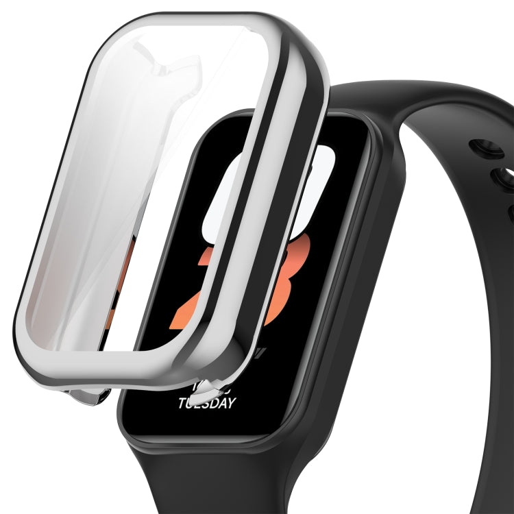 For Redmi Band 2 Full Package TPU Electroplated Watch Protective Case(Silver) - Watch Cases by PMC TechLife | Online Shopping South Africa | PMC TechLife | Buy Now Pay Later Mobicred
