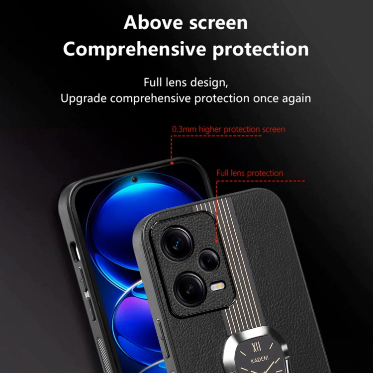 For Redmi Note 12 Pro 5G Global Magnetic Litchi Leather Back Phone Case with Holder(Green) - Note 12 Pro Cases by PMC TechLife | Online Shopping South Africa | PMC TechLife