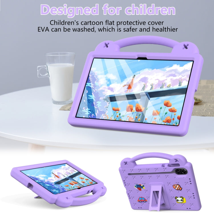 For Honor Pad X9 / X9 2024 Handle Kickstand Children EVA Shockproof Tablet Case(Light Purple) - Honor by PMC TechLife | Online Shopping South Africa | PMC TechLife | Buy Now Pay Later Mobicred
