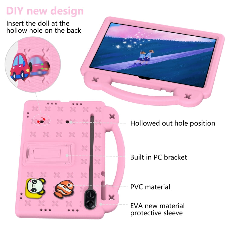 For Honor X8 Pro 11.5 Handle Kickstand Children EVA Shockproof Tablet Case(Pink) - Honor by PMC TechLife | Online Shopping South Africa | PMC TechLife | Buy Now Pay Later Mobicred