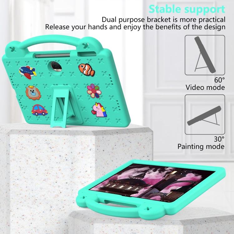 For Honor Pad 9 2023 12.1 Handle Kickstand Children EVA Shockproof Tablet Case(Mint Green) - Honor by PMC TechLife | Online Shopping South Africa | PMC TechLife | Buy Now Pay Later Mobicred