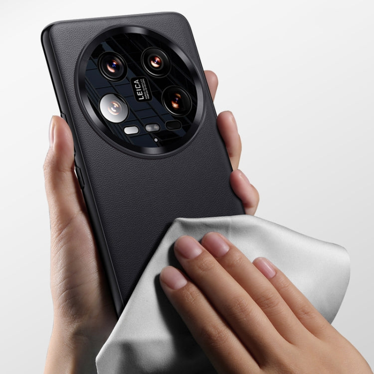 For Xiaomi 14 Ultra Plain-leather All-inclusive Shockproof Phone Case(Purple) - 14 Ultra Cases by PMC TechLife | Online Shopping South Africa | PMC TechLife | Buy Now Pay Later Mobicred