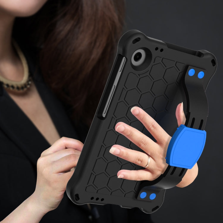 For Blackview Tab 60 8.7 2023 Honeycomb EVA Hybrid PC Tablet Case with Strap(Black+Blue) - Others by PMC TechLife | Online Shopping South Africa | PMC TechLife