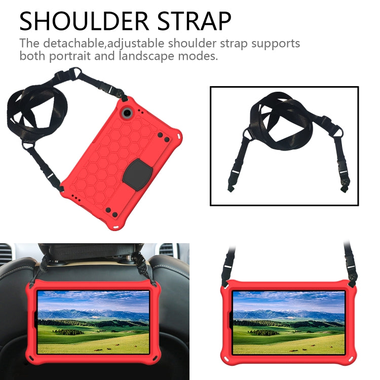 For Blackview Tab 60 8.7 2023 Honeycomb EVA Hybrid PC Tablet Case with Strap(Red +Black) - Others by PMC TechLife | Online Shopping South Africa | PMC TechLife